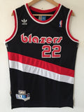 Men 22 Clyde Drexler Jersey Black Portland Trailblazers Swingman Jersey