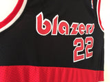 Men 22 Clyde Drexler Jersey Black Portland Trailblazers Swingman Jersey