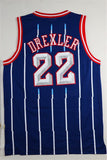 Men 22 Clyde Drexler Jersey Black Houston Rockets Swingman Jersey