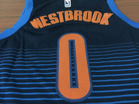 Men 0 Russell Westbrook Jersey Blue Oklahoma City Thunder Fanatics Icon edition
