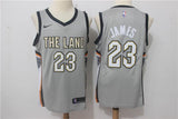 Men Cleveland Cavaliers 23 Lebron James Jersey Gray the Land Fanatics