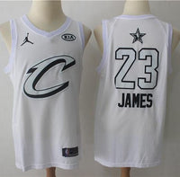 Men 2018 All Star CAVS 23 Lebron James Jersey White Cleveland Cavaliers