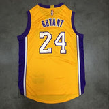Men 24 Kobe Bryant Jersey Yellow Los Angeles Lakers Swingman Jersey
