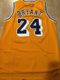 Men 24 Kobe Bryant Jersey Yellow Los Angeles Lakers Swingman Jersey