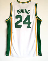 Men 24 Kyrie Irving Jersey White St. Patrick High School Swingman Jersey