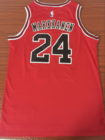 Men 24 Lauri Markkanen Jersey Red Chicago Bulls Swingman Jersey Fanatics