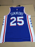 Men 25 Ben Simmons 76ers Jersey Blue Philadelphia 76ers Jersey Swingman