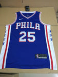 Men 25 Ben Simmons 76ers Jersey Blue Philadelphia 76ers Jersey Swingman