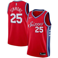 Men 25 Ben Simmons City Jersey Red Philadelphia 76ers Swingman Fanatics