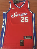 Men 25 Ben Simmons City Jersey Red Philadelphia 76ers Swingman Fanatics