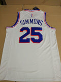 Men 25 Ben Simmons Jersey White Philadelphia 76ers Jersey Special
