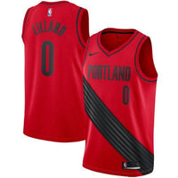 Men 0 Damian Lillard Swingman Jersey Red Portland Trail Blazers Fanatics