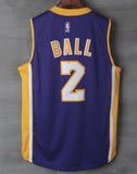 Men 2 Lonzo Ball Swingman Jersey Purple Los Angeles Lakers Jersey Swingman