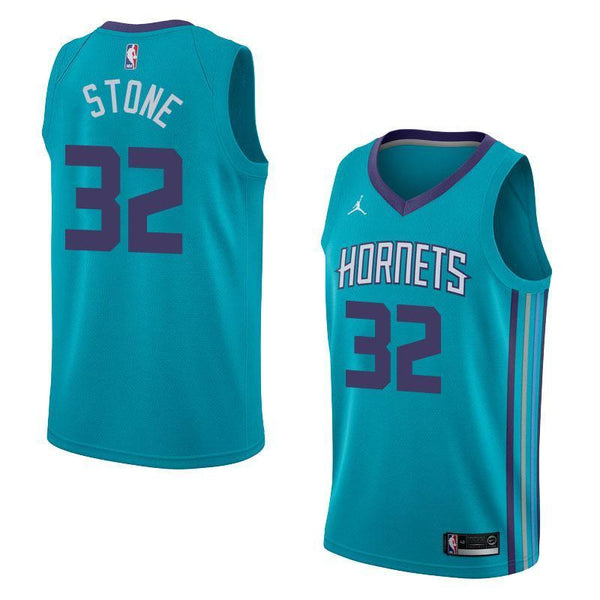 Men 32 Julyan Stone Jersey Blue Charlotte Hornets Jersey Fanatics