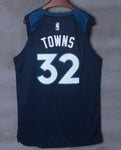 Men 32 Karl Anthony Towns Jersey Black Minnesota Timberwolves Jersey Player