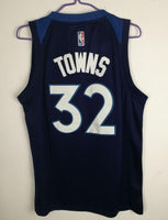 Men 32 Karl Anthony Towns Jersey Black Minnesota Timberwolves Fanatics