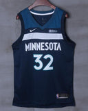 Men 32 Karl Anthony Towns Jersey Black Minnesota Timberwolves Jersey Player