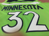 Men 32 Karl Anthony Towns Jersey Green Minnesota Timberwolves Fanatics