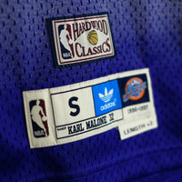 Men 32 Karl Malone Jersey Blue Utah Jazz Jersey Swingman Hardwood Classics