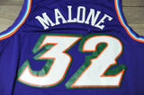 Men 32 Karl Malone Jersey Purple Utah Jazz Jersey Throwback Swingman
