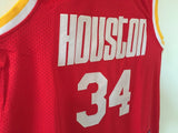 Men 34 Hakeem Olajuwon Jersey Red Houston Rockets Swingman Jersey