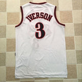 Men 3 Allen Iverson Jersey White Philadelphia 76ers Jersey Fanatics