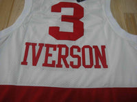 Men 3 Allen Iverson Jersey White&Red Philadelphia 76ers Jersey Swingman