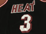 Men 3 Dwyane Wade Jersey Black Miami Heat Jersey Swingman Fanatics