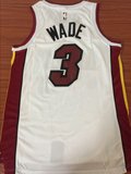 Men 3 Dwyane Wade Jersey White Miami Heat Jersey Swingman Fanatics