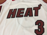 Men 3 Dwyane Wade Jersey White Miami Heat Jersey Swingman Fanatics