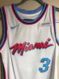 Men 3 Dwyane Wade City Jersey White Miami Heat jersey Fanatics Swingman