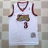 Men 3 Allen Iverson Jersey White Philadelphia 76ers Jersey Fanatics