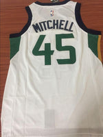 Men 45 Donovan Mitchell Jersey White Utah Jazz Fanatics Swingman