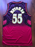 Men 55 Dikembe Mutombo Jersey Red Atlanta Hawks Throwback Swingman