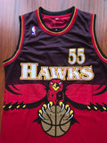 Men 55 Dikembe Mutombo Jersey Red Atlanta Hawks Throwback Swingman