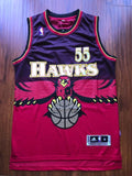 Men 55 Dikembe Mutombo Jersey Red Atlanta Hawks Throwback Swingman