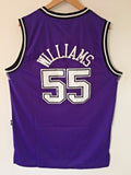 Men 55 Jason Williams Jersey Purple Sacramento Kings Throwback Swingman