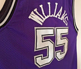 Men 55 Jason Williams Jersey Purple Sacramento Kings Throwback Swingman