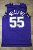 Men 55 Jason Williams Jersey Blue Sacramento Kings Throwback Swingman
