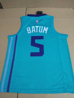 Men 5 Nicolas Batum Jersey Blue Charlotte Hornets Jersey Fanatics