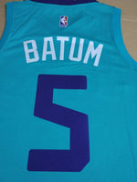 Men 5 Nicolas Batum Jersey Blue Charlotte Hornets Jersey Fanatics