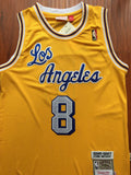 Men 8 Kobe Bryant Jersey Yellow Christmas Los Angeles Lakers Swingman Jersey