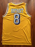 Men 8 Kobe Bryant Jersey Yellow Christmas Los Angeles Lakers Swingman Jersey