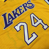Men 24 Kobe Bryant Jersey Yellow Los Angeles Lakers Swingman Jersey