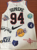 94 SUPREME X NIKE Jersey NBA Jersey IN WHITE Jersey Player