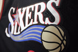 Men 3 Allen Iverson Jersey Black Philadelphia 76ers Throwback Swingman