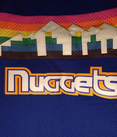 Men 3 Allen Iverson Jersey Blue Denver Nuggets Throwback Swingman