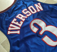 Men 3 Allen Iverson Jersey Blue Philadelphia 76ers Jersey Fanatics