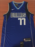 Men 77 Luka Doncic Jersey Blue Dallas Mavericks Jersey Swingman Fanatics