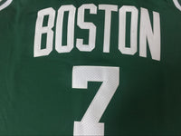 Men 7 Jaylen Brown Jersey Green Boston Celtics Jersey Swingman Fanatics